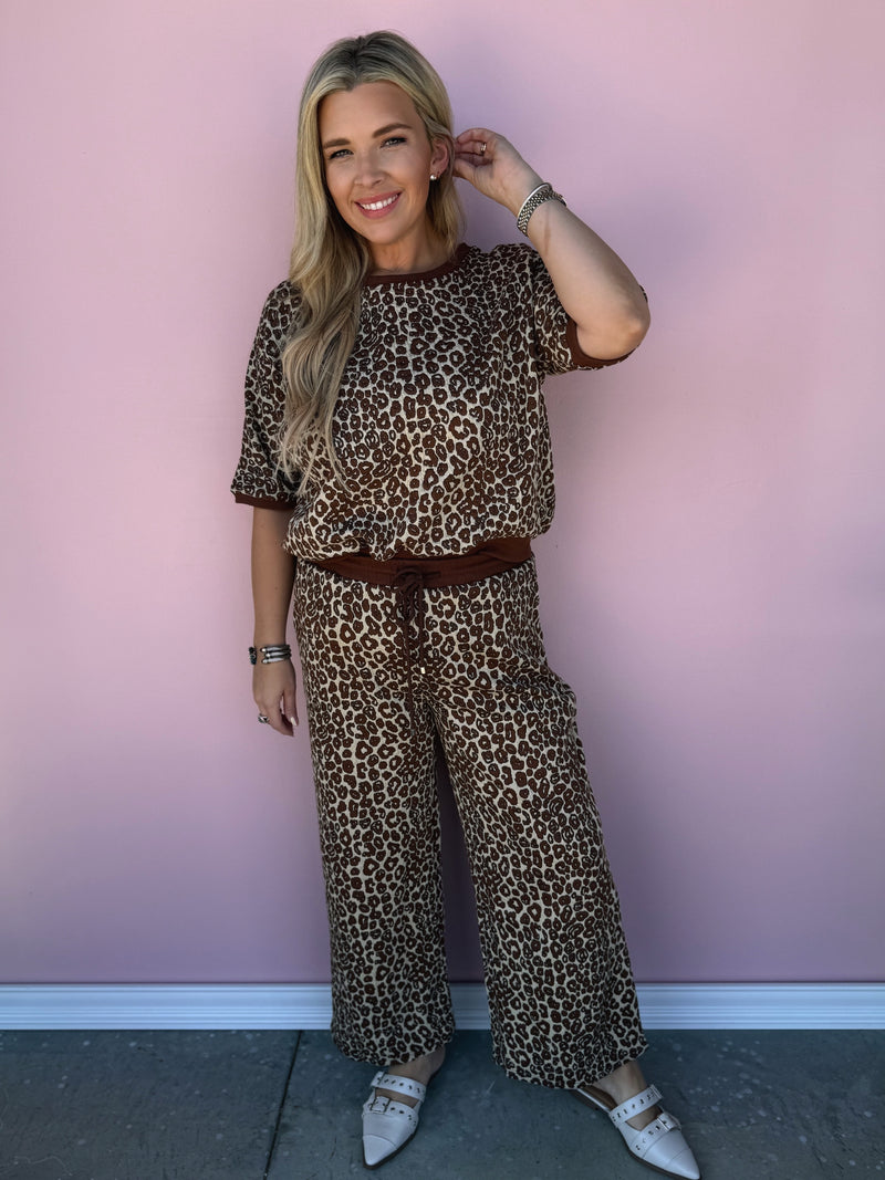 Mocha Mirage Leopard Knit Set