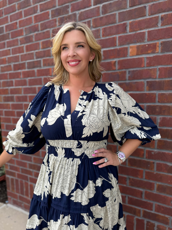 Sunday in Savannah Floral Midi Dress