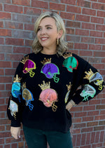 Queen of Sparkles Football Sweater
