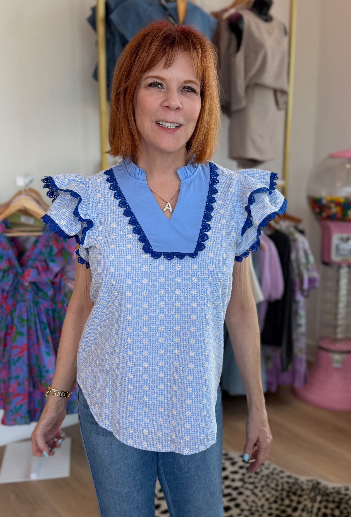 Carolina Charm Ruffle Top