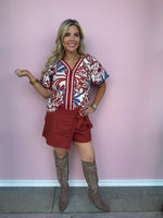 Twist & Trend Braided Waist Skort