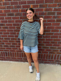 Sunday Stripe Oversized Top