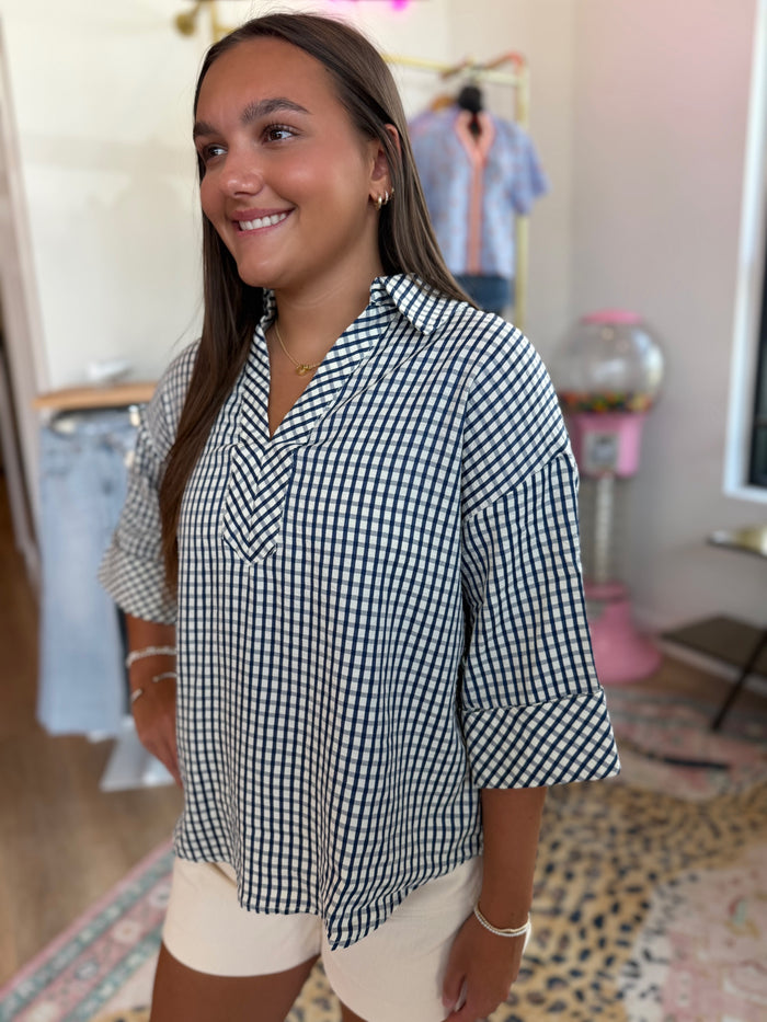 Harbor House Gingham Top