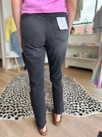 High Rise Charcoal Black Jeans