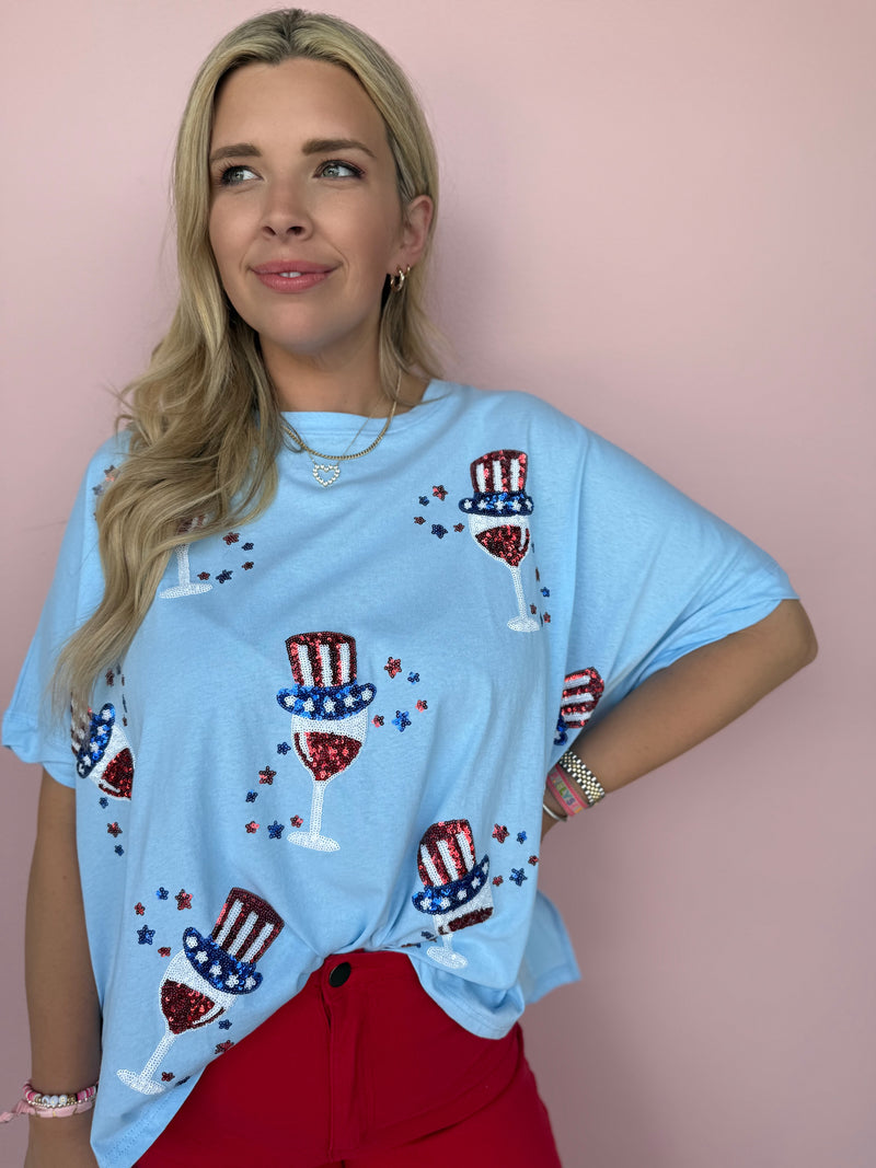 Pour Me A Glass Oversized Tee