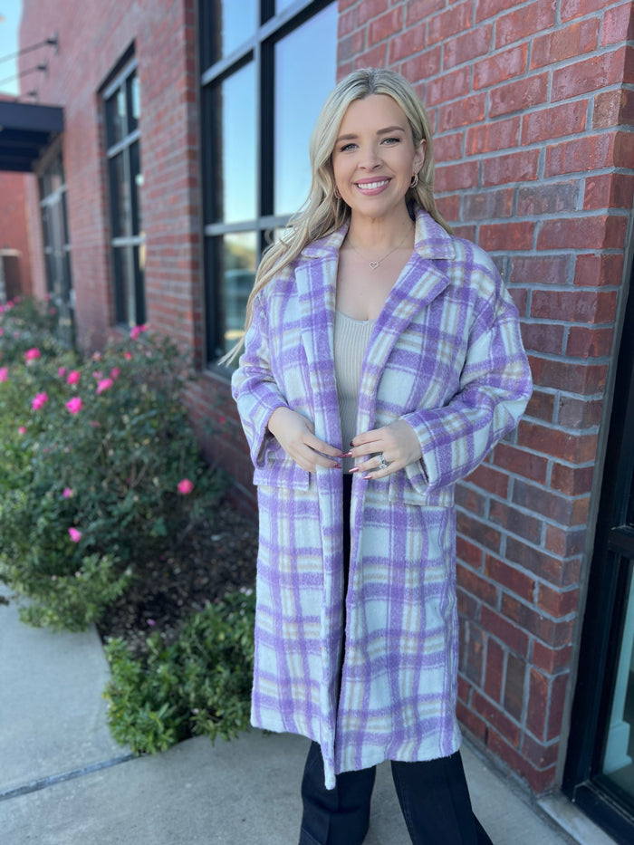 Cheeky Chic Plaid Coat