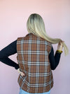 Autumn Trails Plaid Puffer Vest