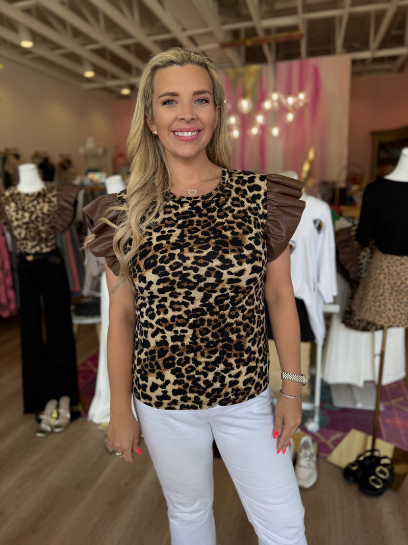Flirty Smile Cheetah Top