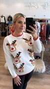 Dasher & Dancer Pom Pom Sweater