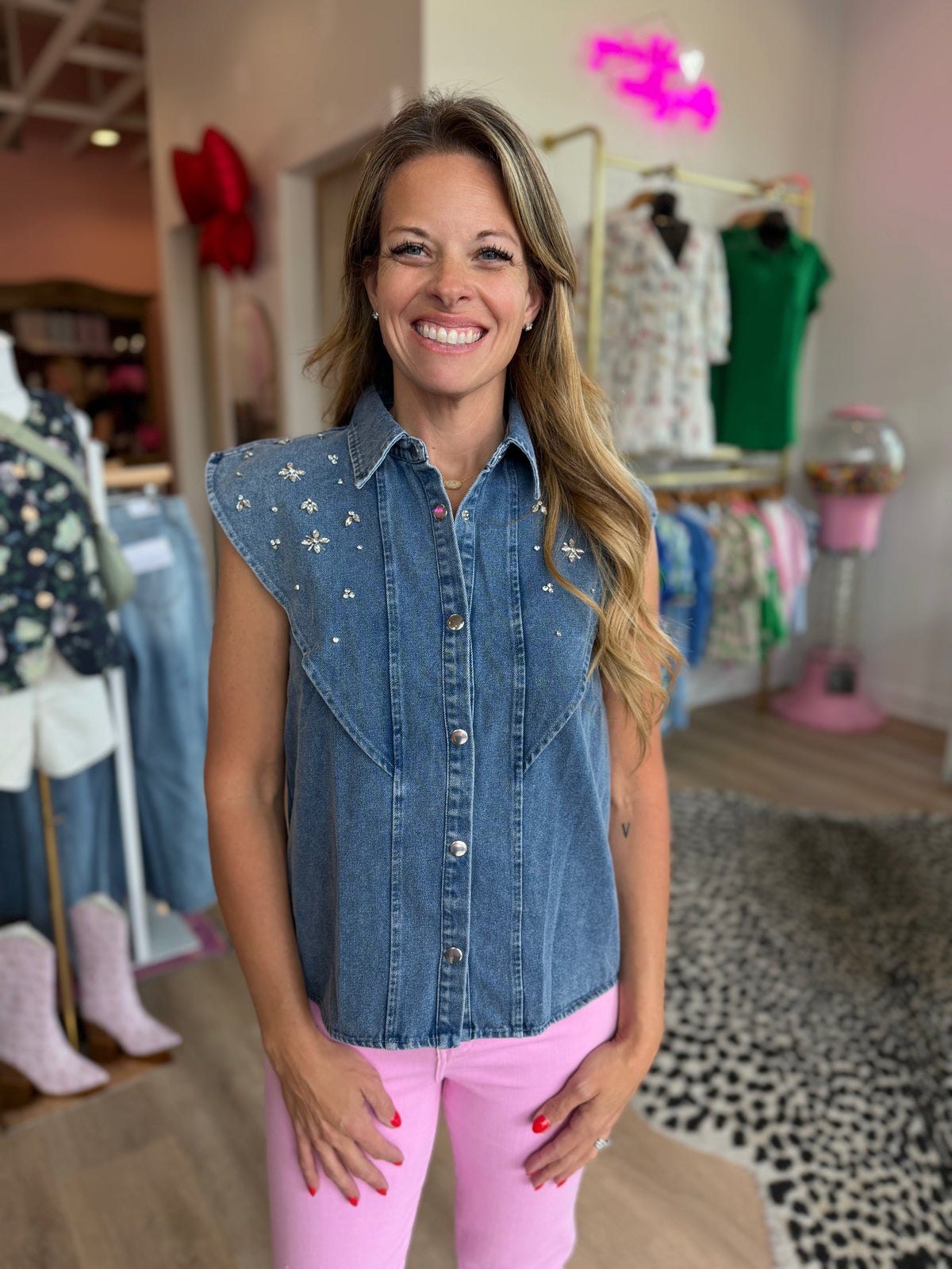 Diamond District Denim Tank