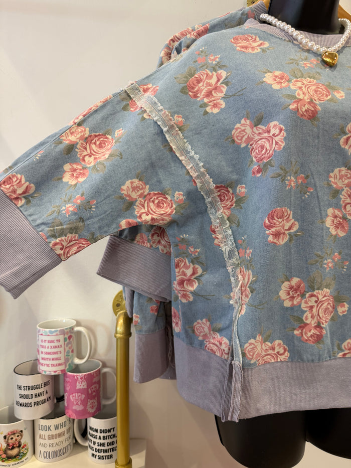 Petal to the Metal Denim Top