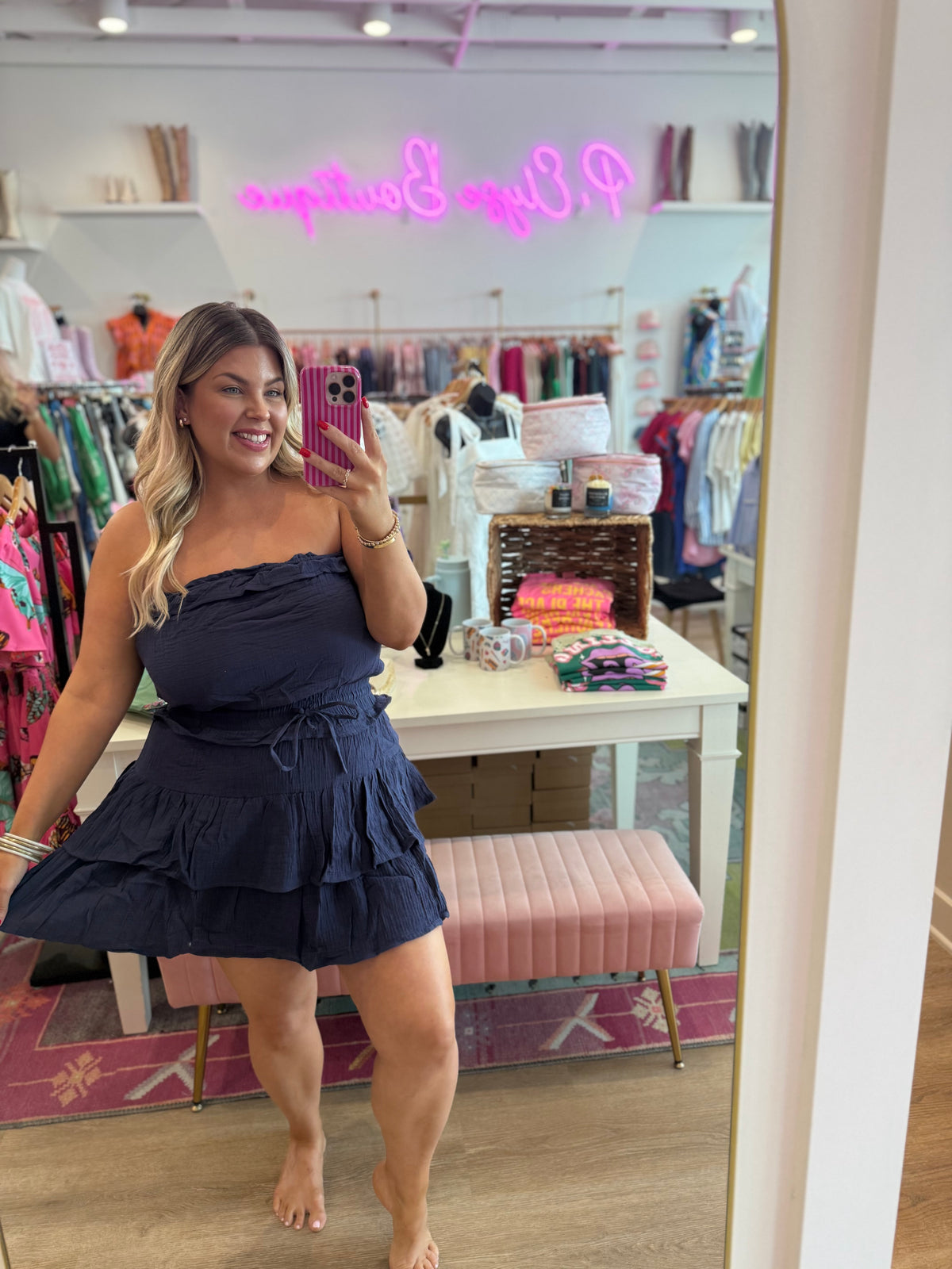 Breezy Babe Cotton Gauze Tiered Dress
