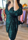 How Evergreen Sequin Mini Dress