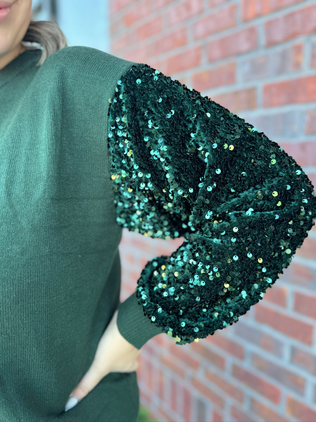 Evergreen Bling Sweater