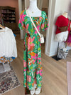 Green Floral Maxi Dress