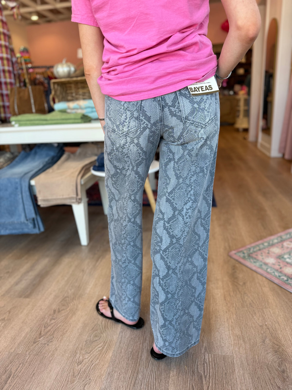 Silver Serpent Wide Leg Jeans