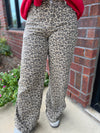 Wide Leg Animal Print Pants