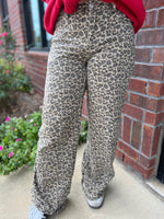 Wide Leg Animal Print Pants