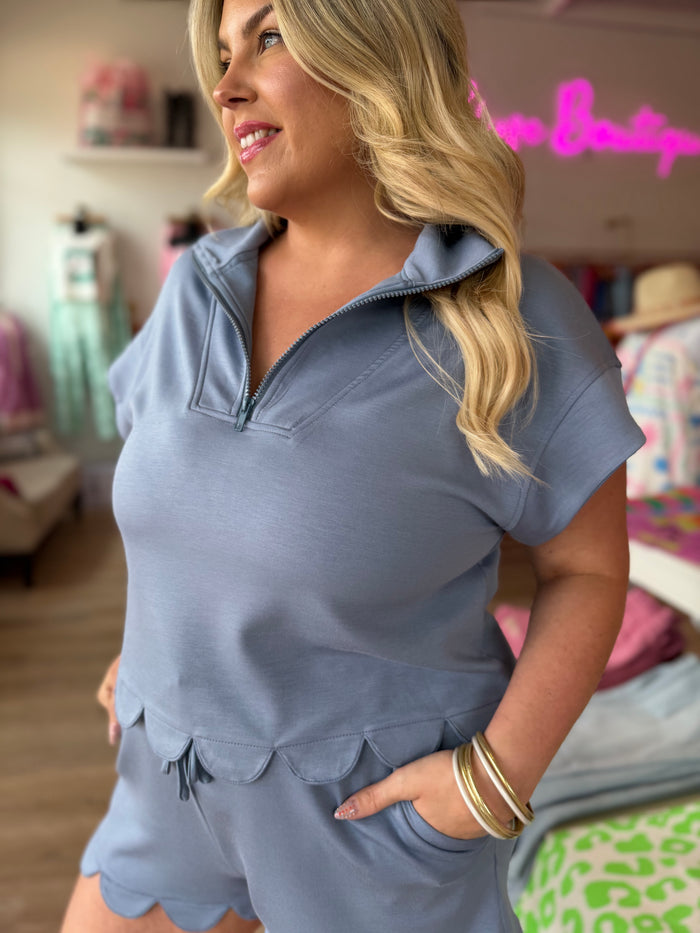 Blue Skies Scallop Lounge Set