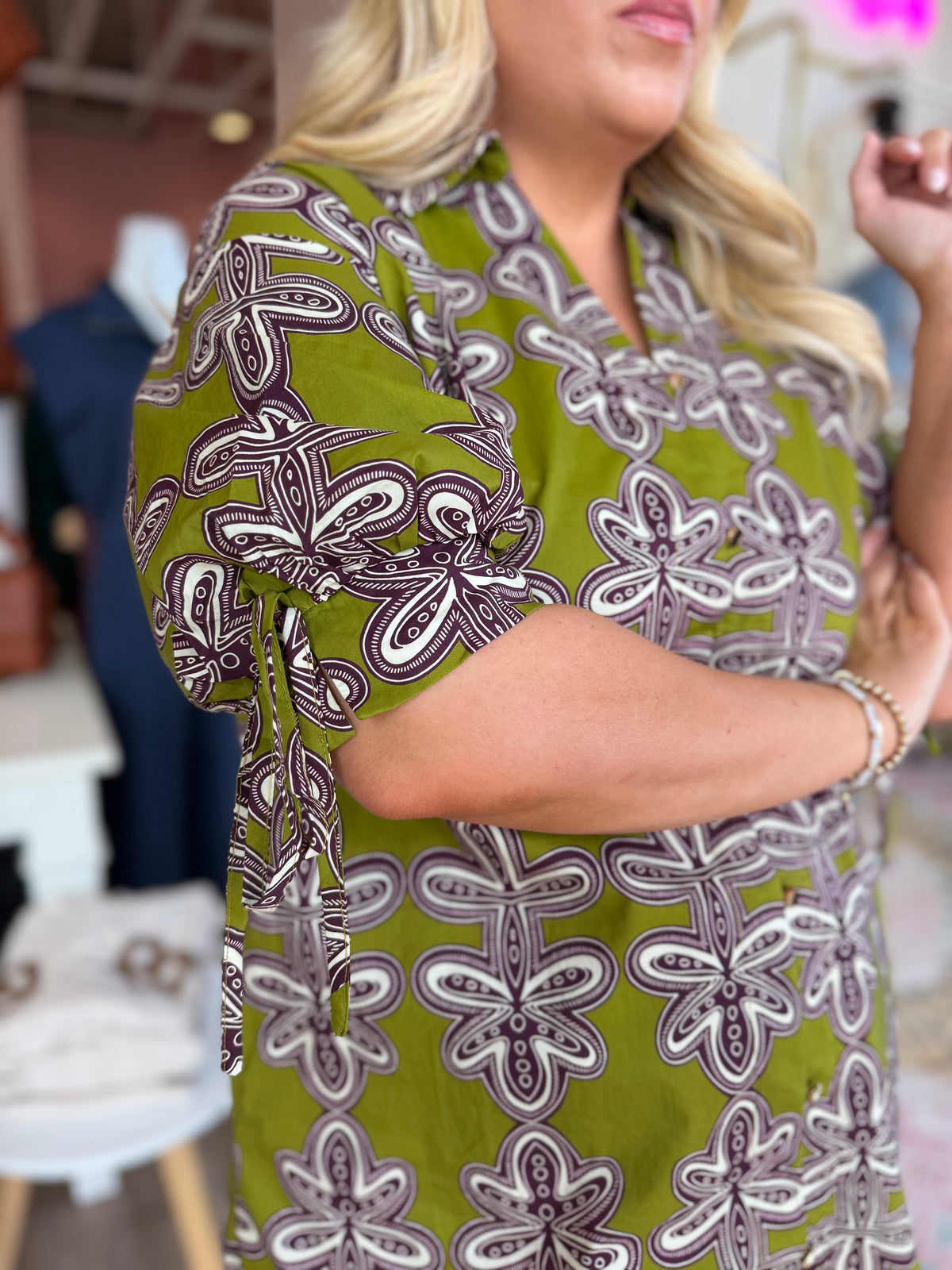 Olive Avenue Printed Shirt Dress
