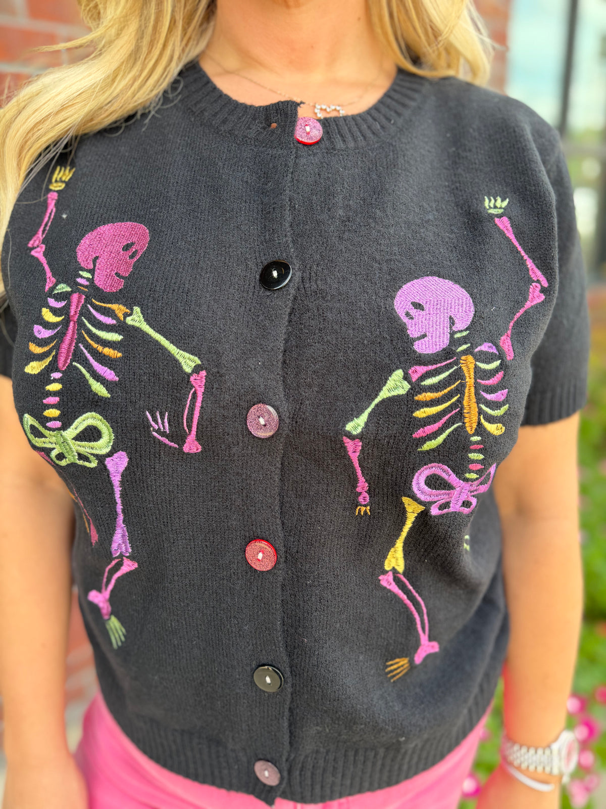 Shake Your Bones Cardigan 💀🩷