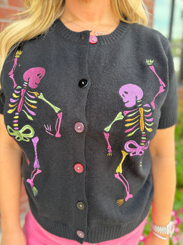 Shake Your Bones Cardigan 💀🩷