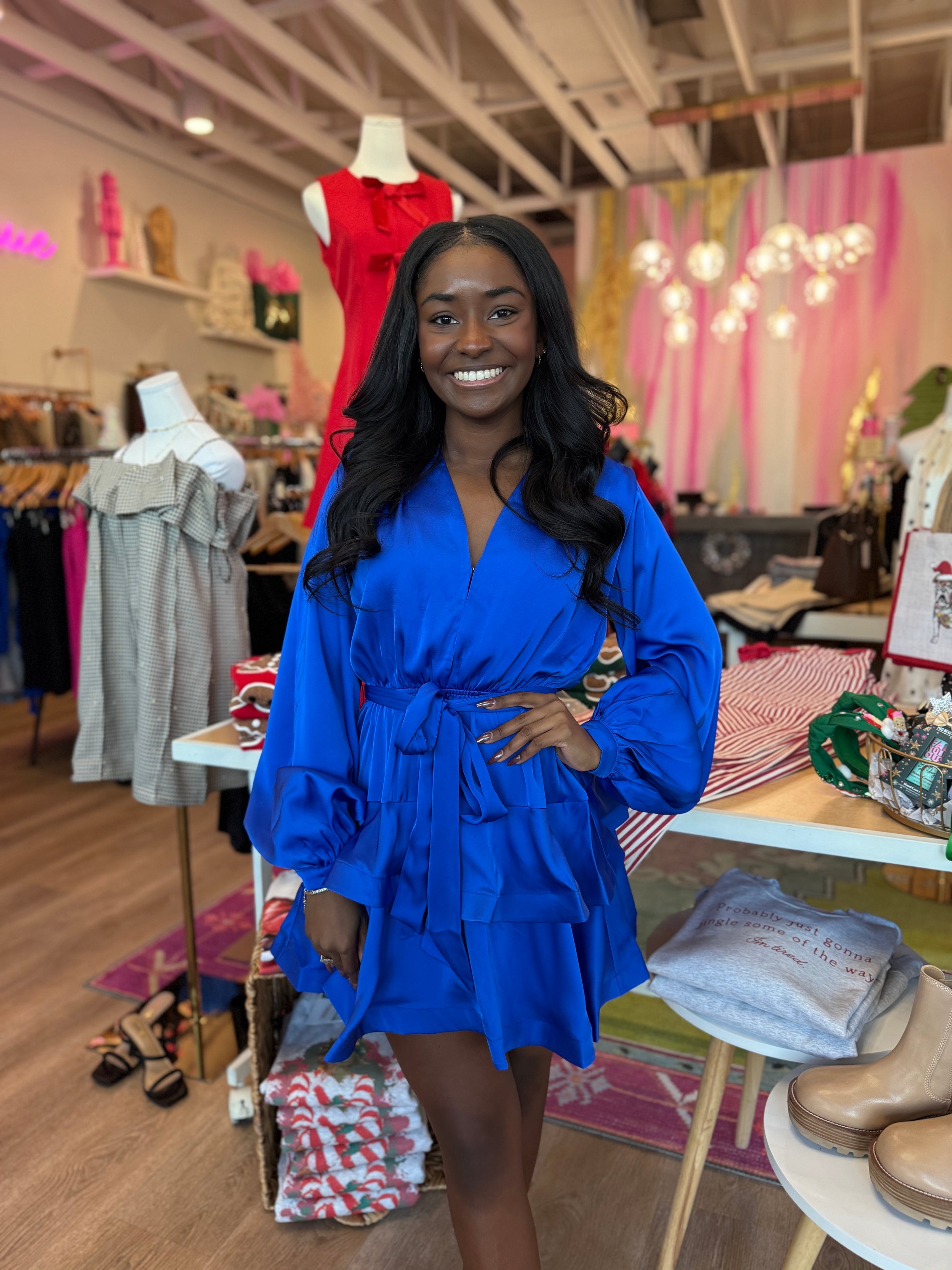 Cobalt Blue Mini Dress P. Elyse Boutique Cobalt Blue Mini Dress P. Elyse Boutique