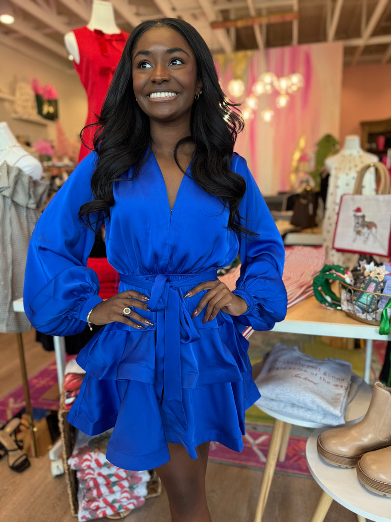cobalt blue sun dress Cobalt Blue Mini Dress – P. Elyse Boutique