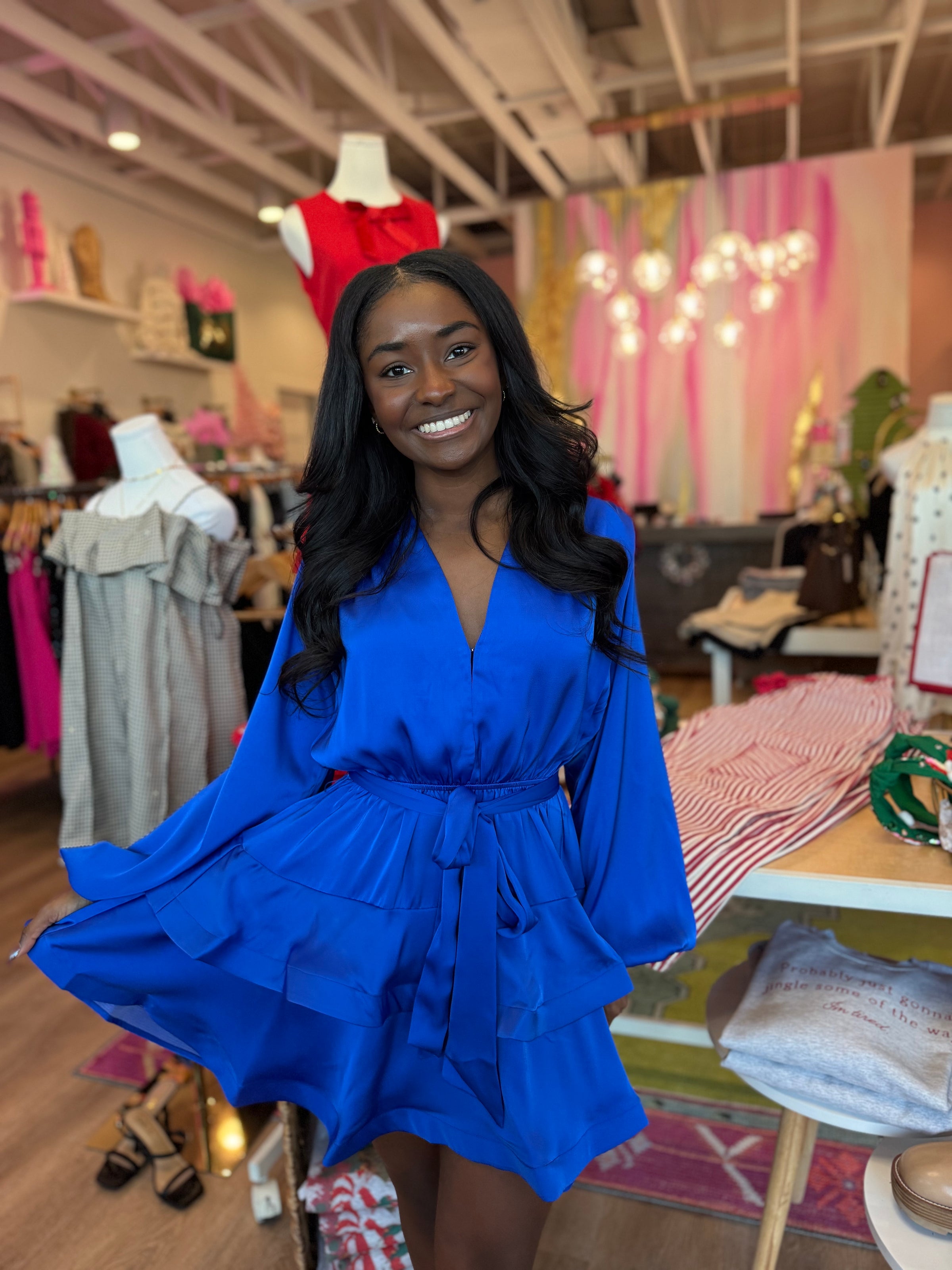 Cobalt Blue Mini Dress P. Elyse Boutique Cobalt Blue Mini Dress P. Elyse Boutique