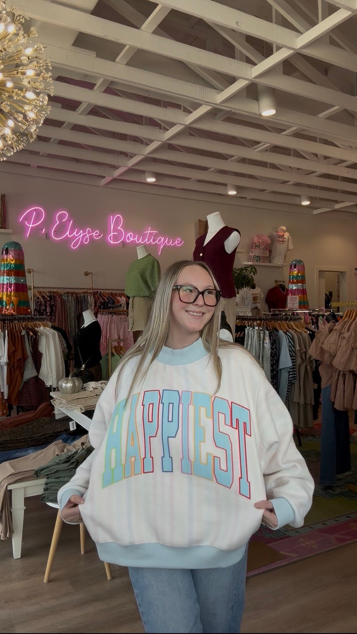 Happy Go Lucky Reversible Sweatshirt