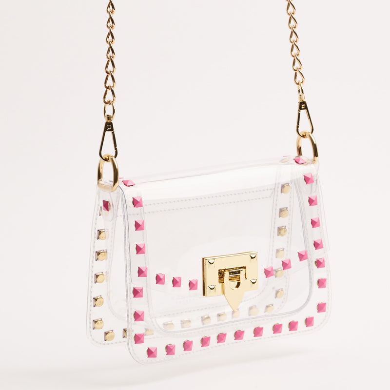 The Jackie Clear Bag in Pink