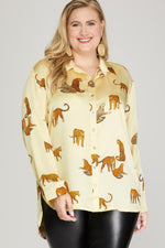 Wild Affair Satin Button Up