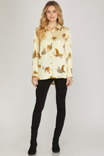 Wild Affair Satin Button Up