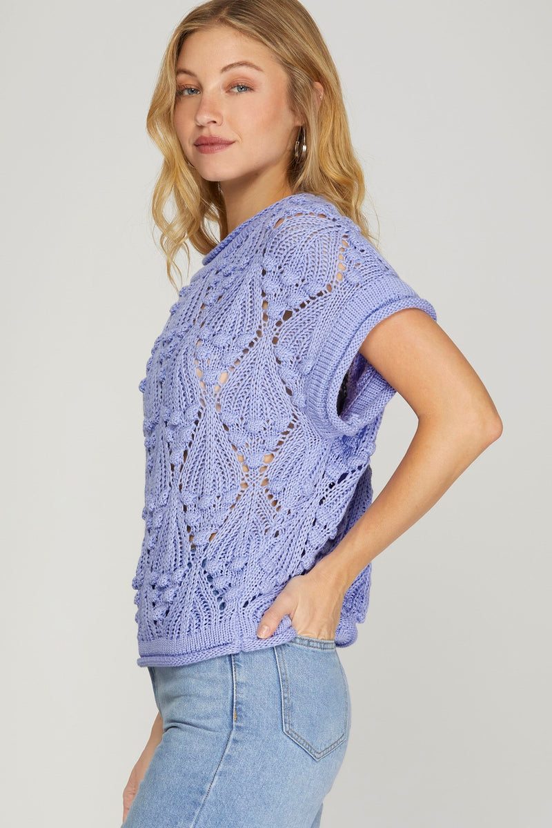 Liliac Blue Sweater Top