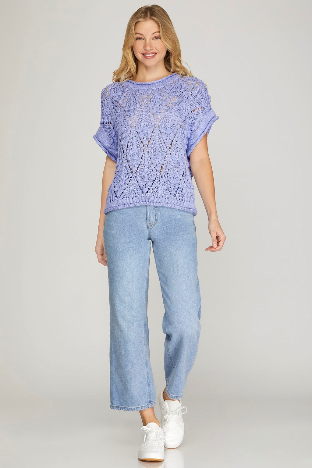 Liliac Blue Sweater Top