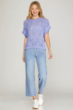 Liliac Blue Sweater Top