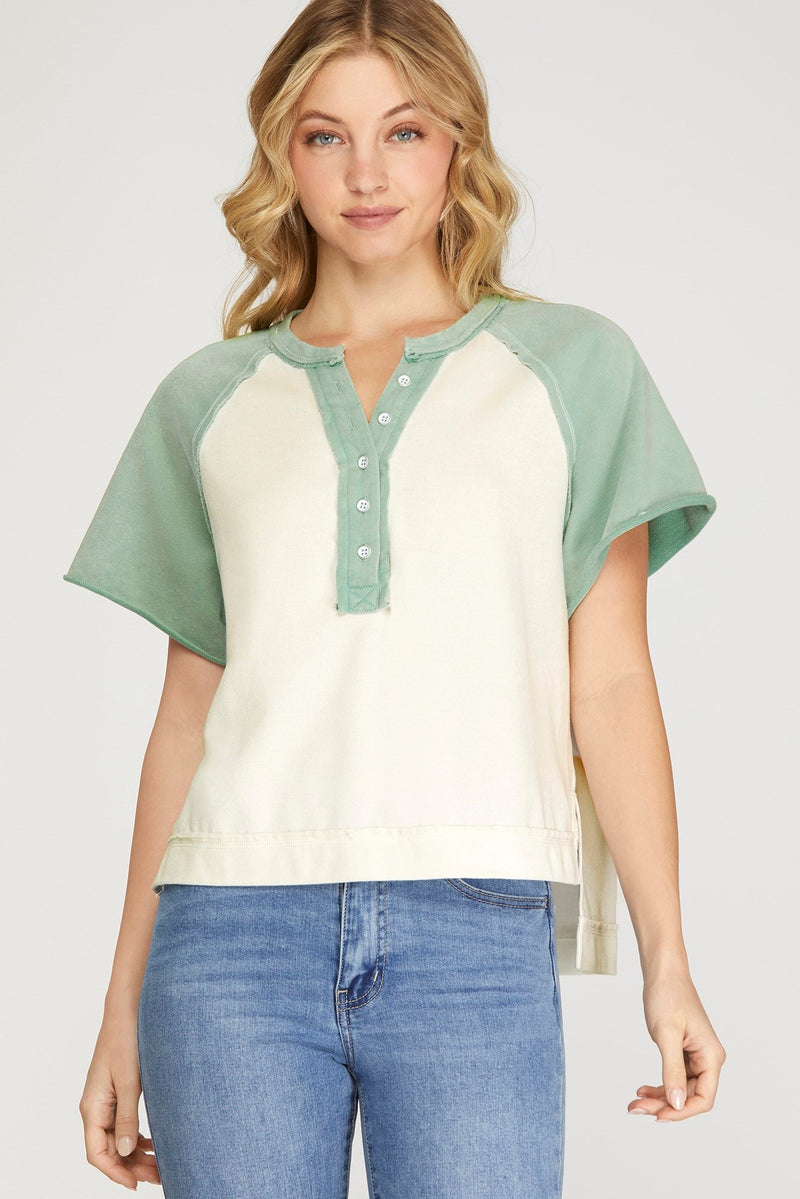 Infield Color Block Top