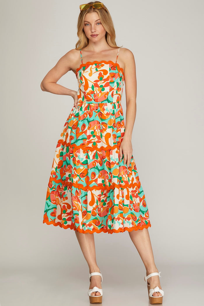 Peachy Keen Midi Dress