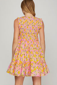 Sunshine Serenade Floral Dress