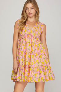 Sunshine Serenade Floral Dress