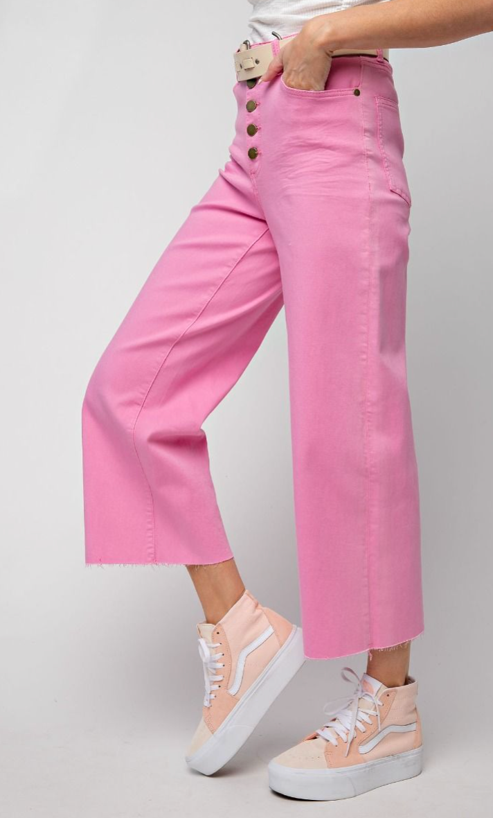 Madelyn Cropped Pants - Barbie Pink