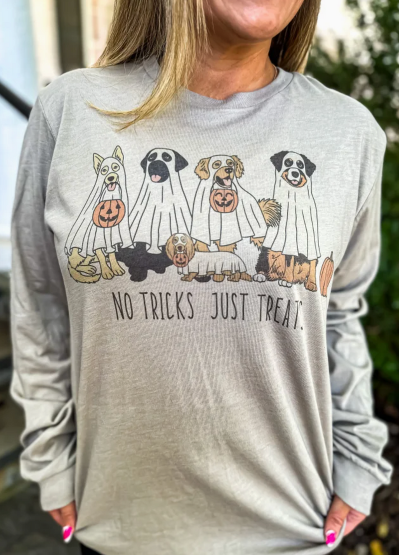 No Tricks Just Treats Long Sleeve Tee