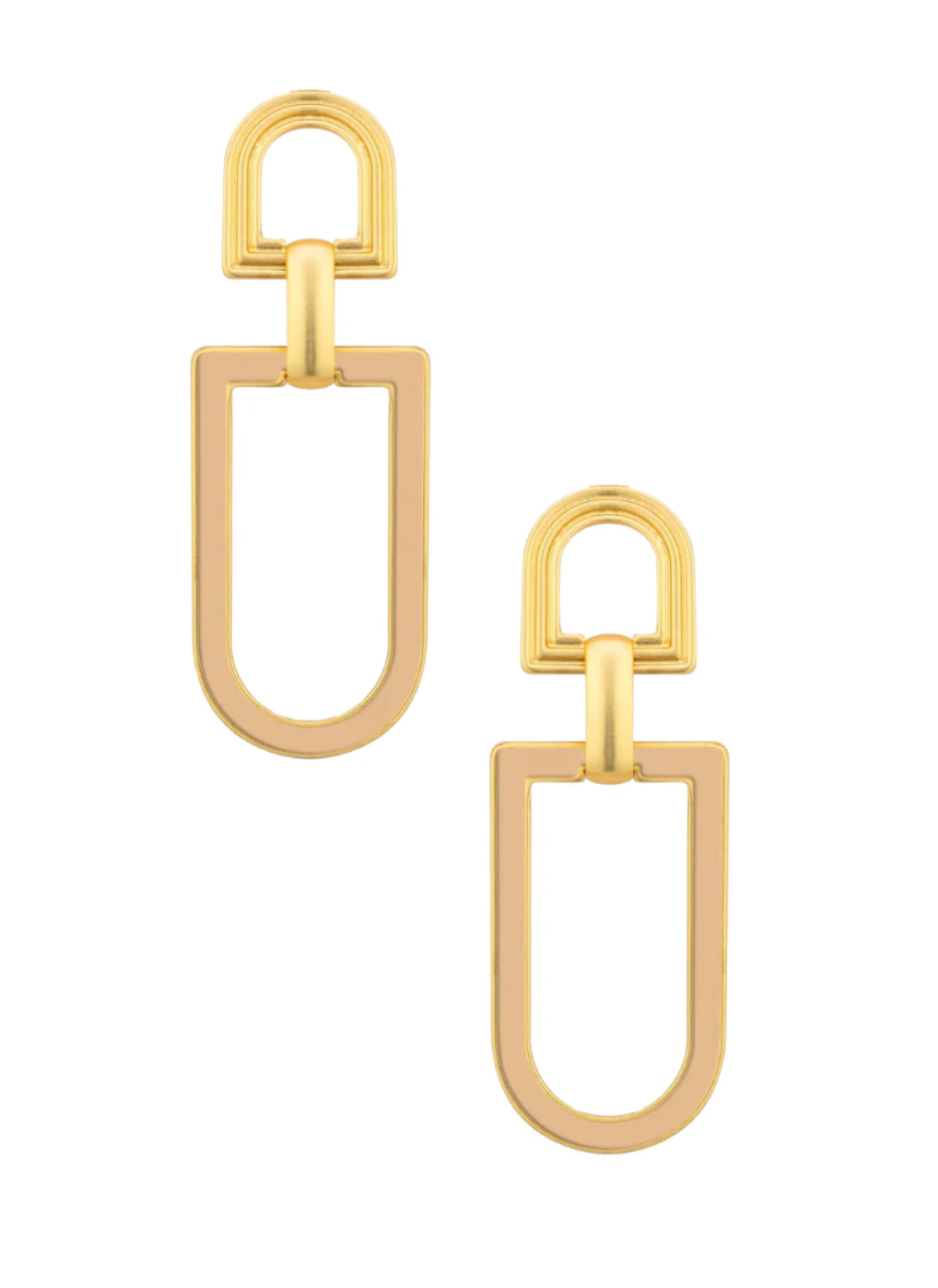 Dazzling Enamel Coated Geometric Dangle Earrings