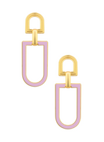 Dazzling Enamel Coated Geometric Dangle Earrings