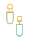 Dazzling Enamel Coated Geometric Dangle Earrings