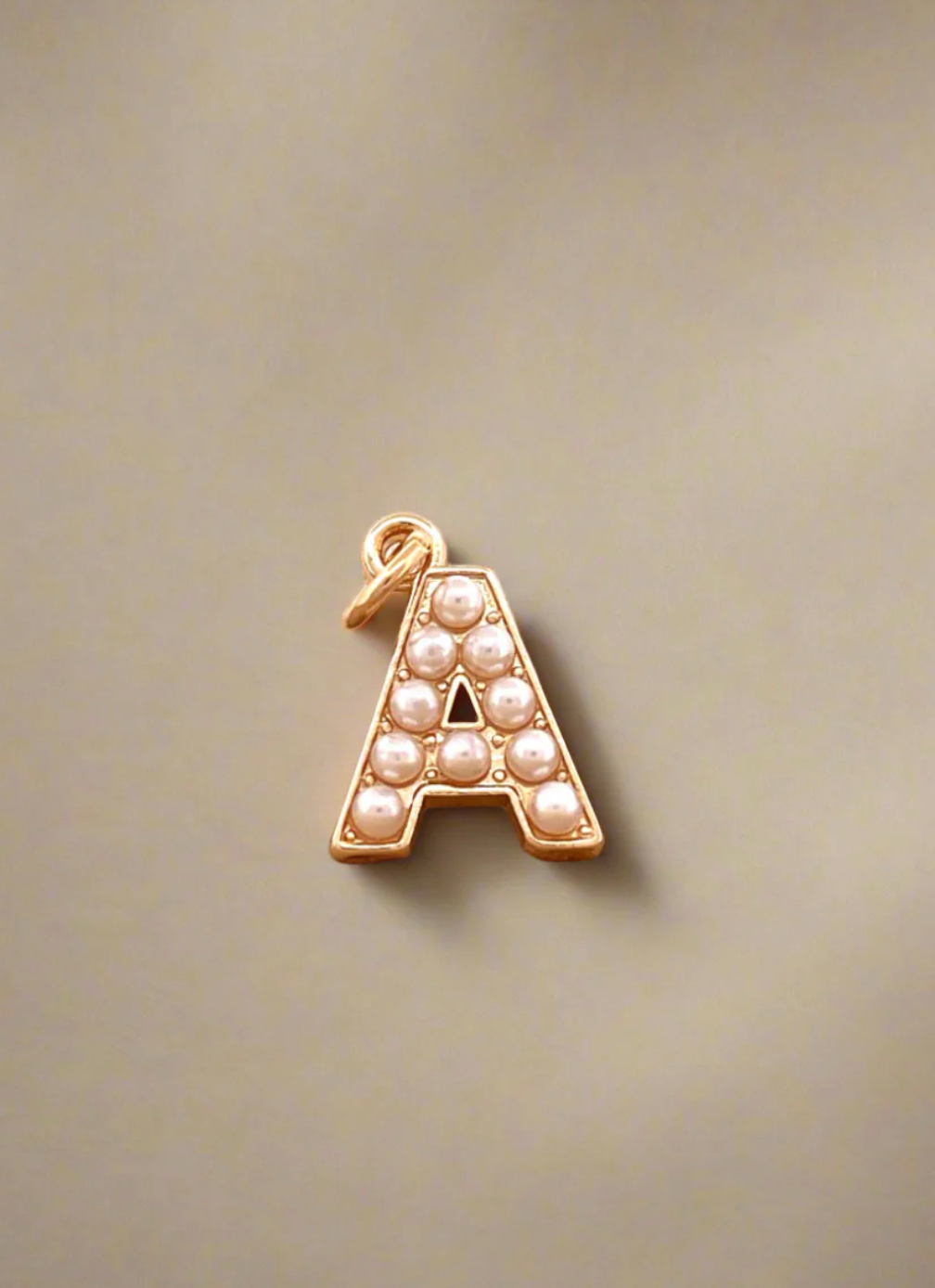 Lovely Luster Pearl Initial Charm