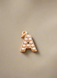 Lovely Luster Pearl Initial Charm