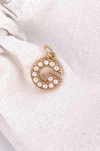 Lovely Luster Pearl Initial Charm