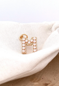 Lovely Luster Pearl Initial Charm