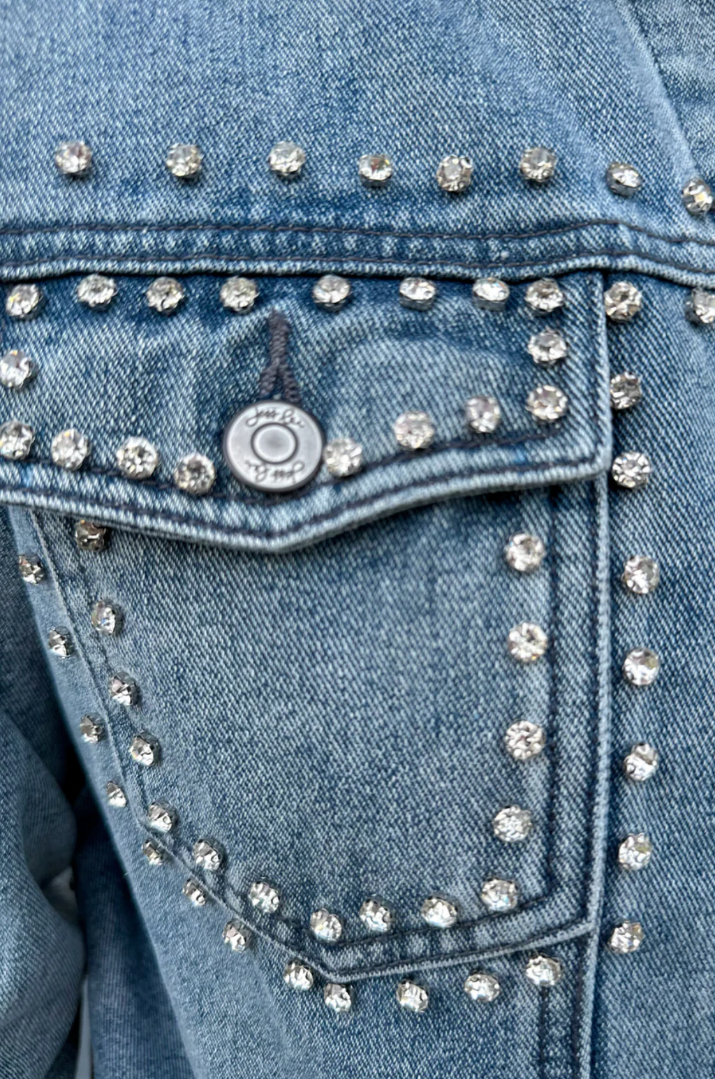 Stevie Rhinestone Denim Jacket